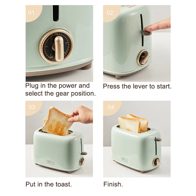 Electric Bread Toaster for Sandwiches and Waffles