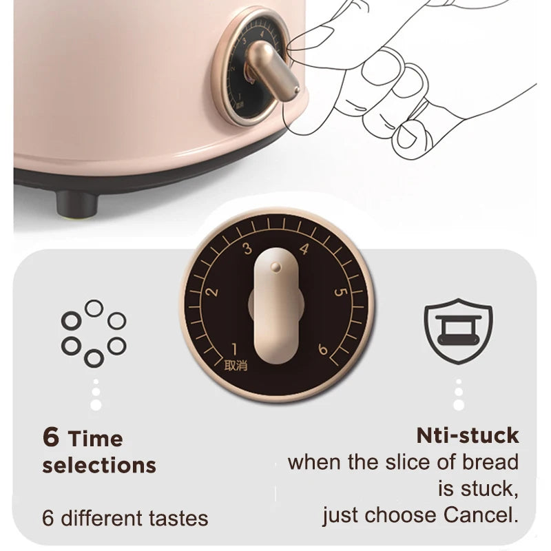 Electric Bread Toaster for Sandwiches and Waffles