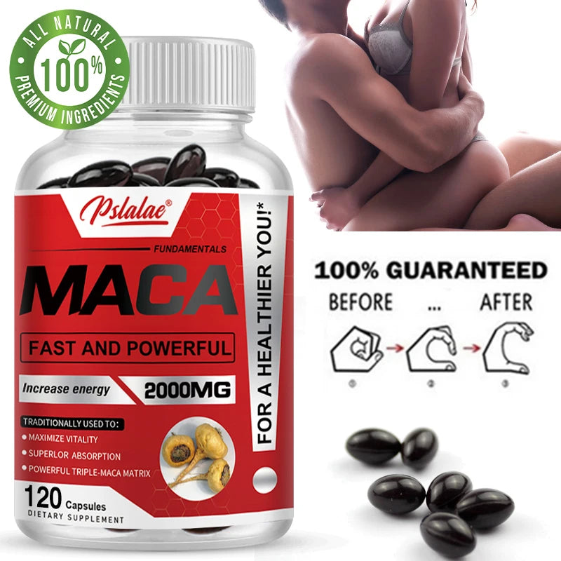 Maca Root Capsules – Black, Red & Yellow Maca Blend