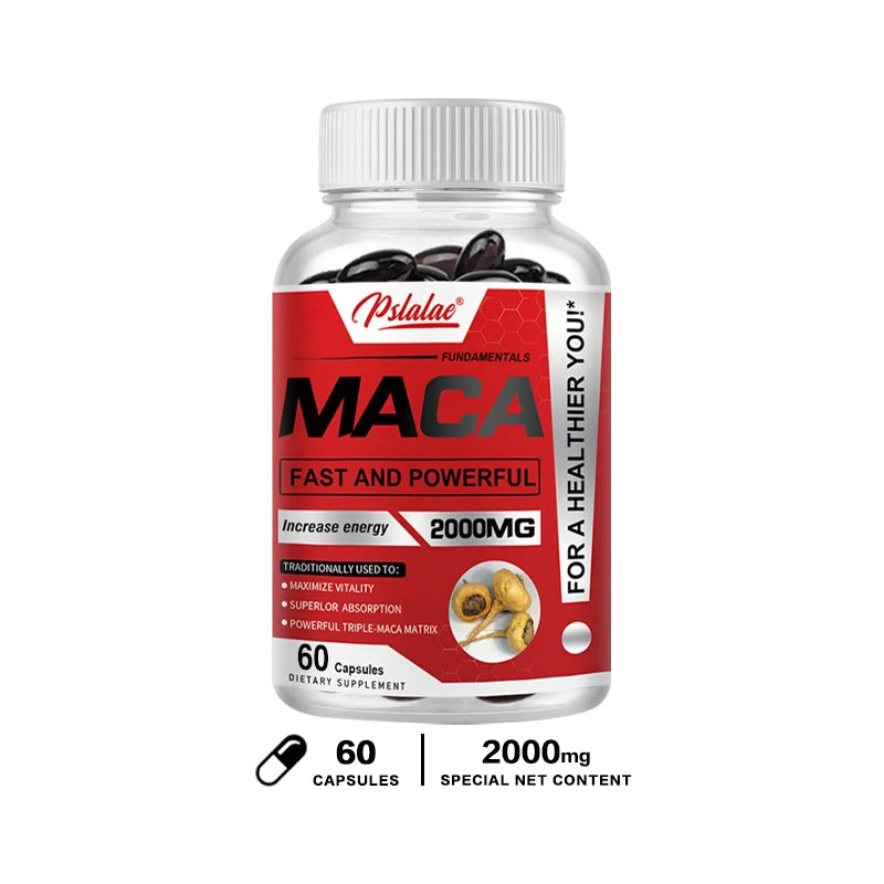 Maca Root Capsules – Black, Red & Yellow Maca Blend