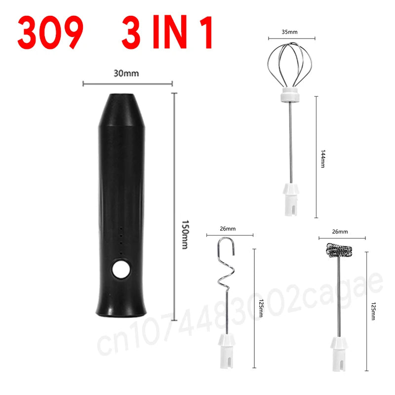 Electric Milk Frother & Egg Beater – Rechargeable Handheld Whisk