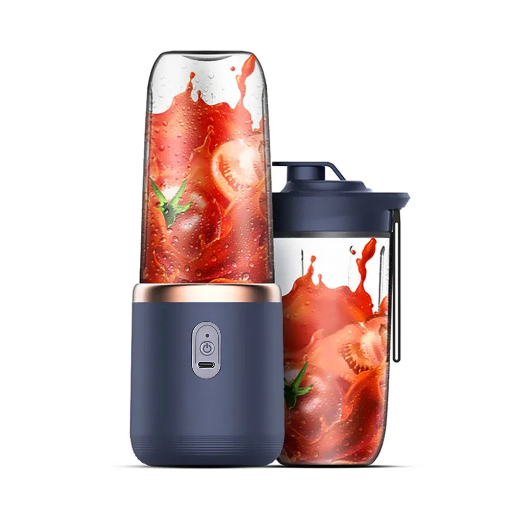 6-Blade Portable Electric Juicer Cup – USB Rechargeable Personal Blender