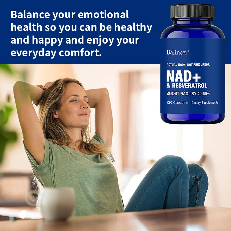 NAD+ Resveratrol Supplement Capsules