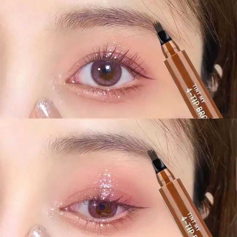 Four-Pronged Waterproof Eyebrow Pencil