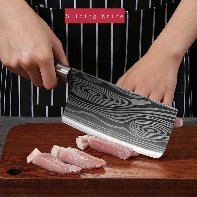 Damascus Pattern Kitchen Knife Set