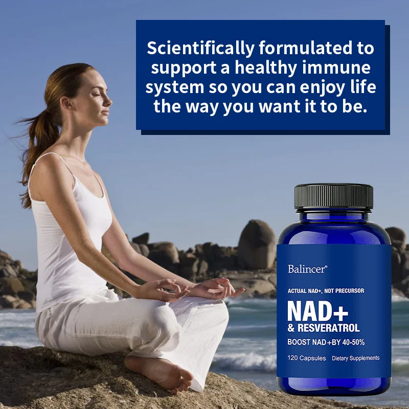 NAD+ Resveratrol Supplement Capsules