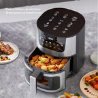 Smart 12L Electric Air Fryer with Visual Window – Oil-Free 360° Convection Oven
