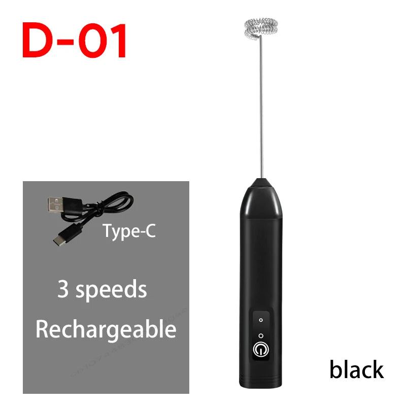Electric Milk Frother & Egg Beater – Rechargeable Handheld Whisk