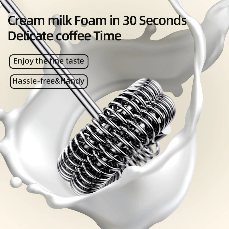 Electric Milk Frother & Egg Beater – Rechargeable Handheld Whisk