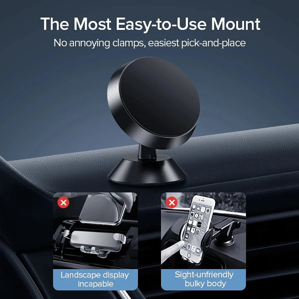 Magnetic Car Phone Holder 360° Dashboard Mount