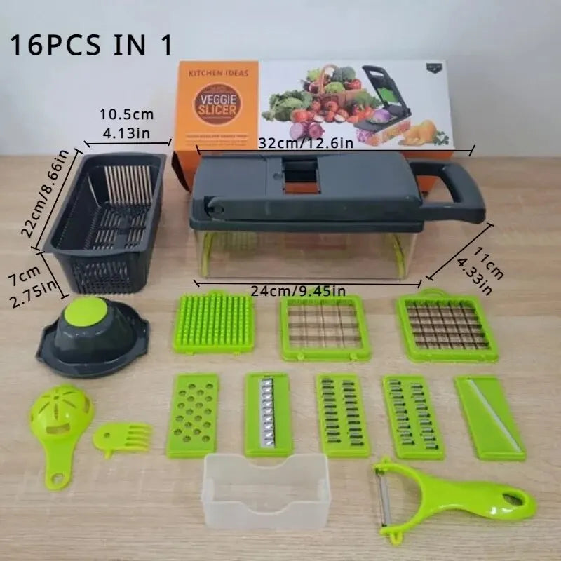 16pcs Vegetable Chopper & Slicer Set