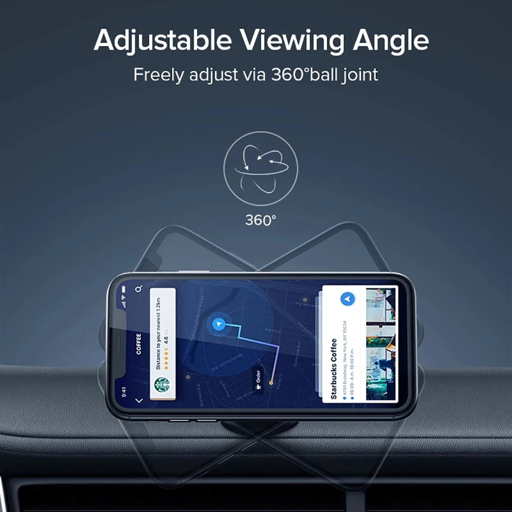 Magnetic Car Phone Holder 360° Dashboard Mount
