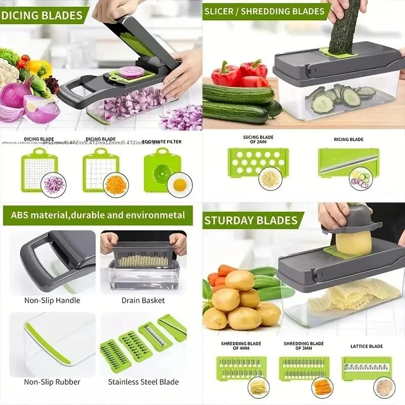 16pcs Vegetable Chopper & Slicer Set