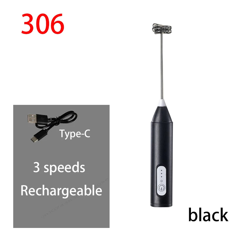 Electric Milk Frother & Egg Beater – Rechargeable Handheld Whisk