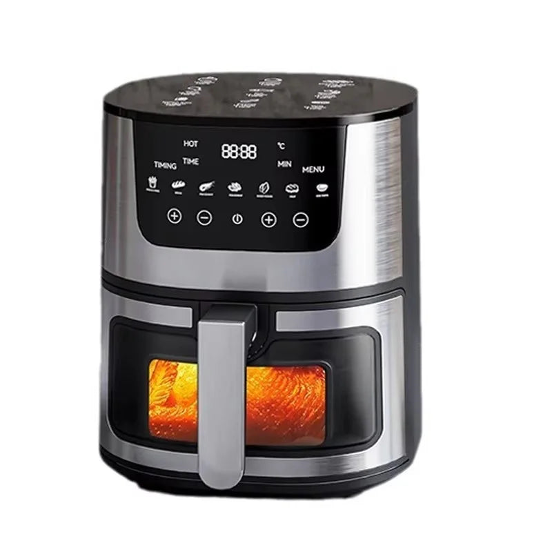Smart 12L Electric Air Fryer with Visual Window – Oil-Free 360° Convection Oven