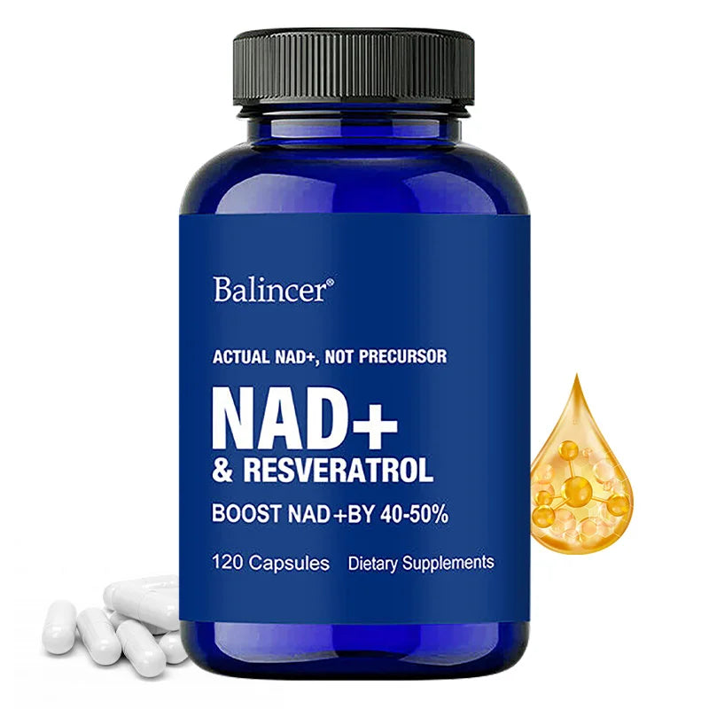 NAD+ Resveratrol Supplement Capsules