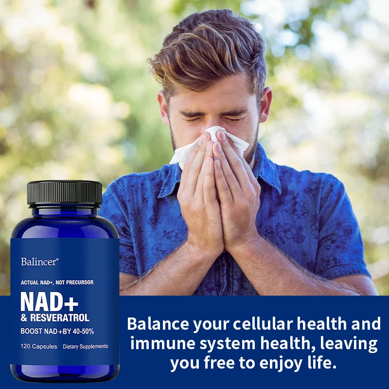 NAD+ Resveratrol Supplement Capsules