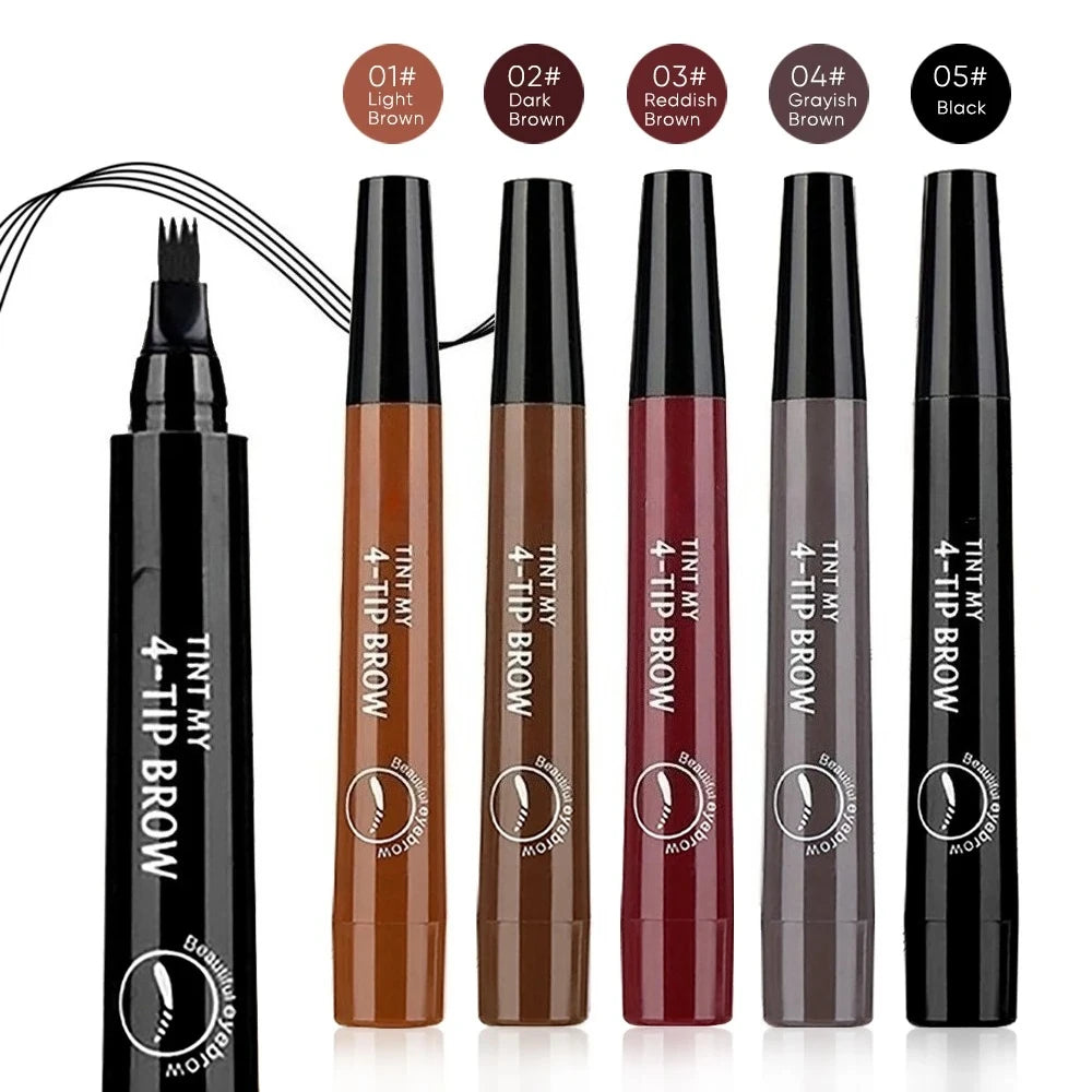 Four-Pronged Waterproof Eyebrow Pencil