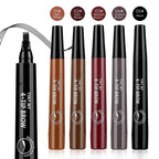 Four-Pronged Waterproof Eyebrow Pencil