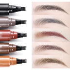 Four-Pronged Waterproof Eyebrow Pencil