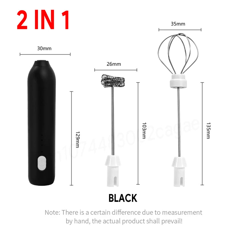 Electric Milk Frother & Egg Beater – Rechargeable Handheld Whisk
