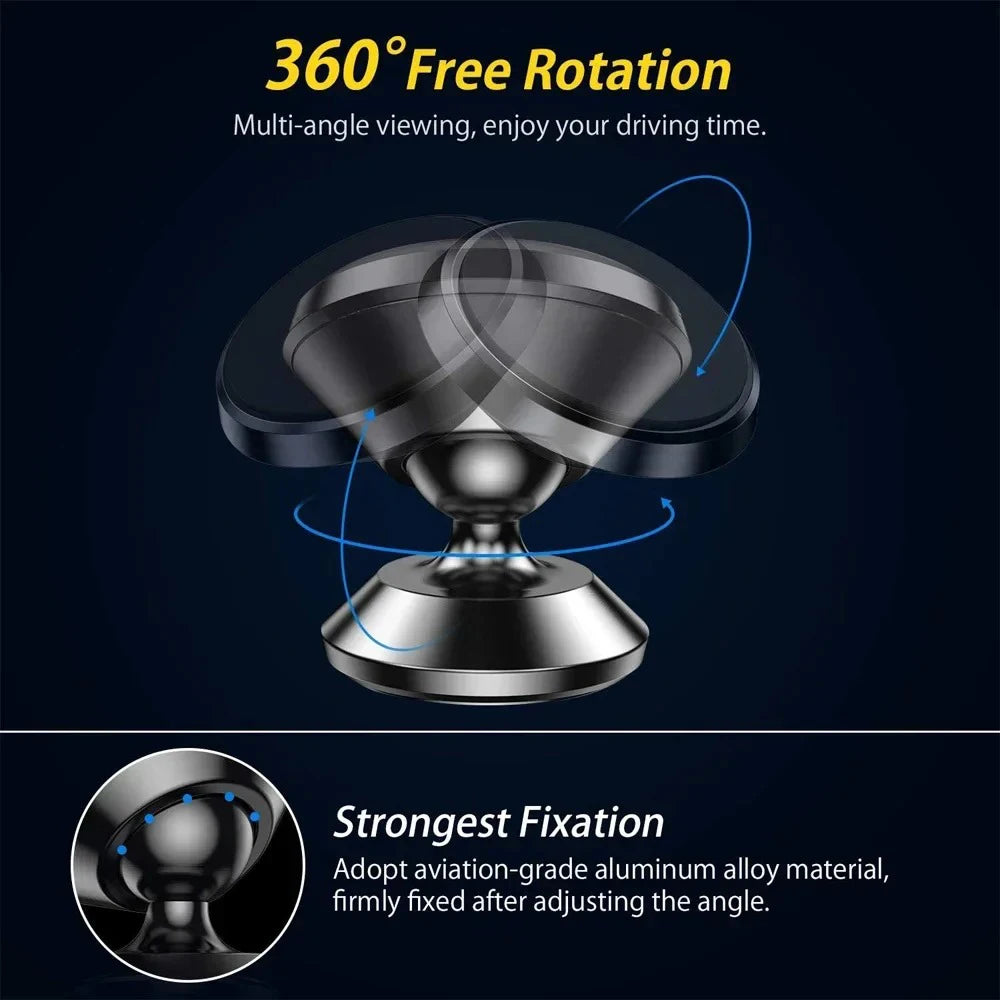 Magnetic Car Phone Holder 360° Dashboard Mount