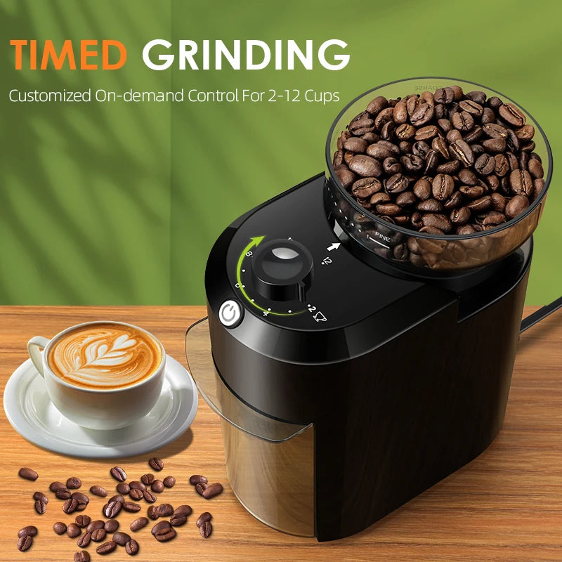 Wancle Compact Electric Burr Coffee Grinder