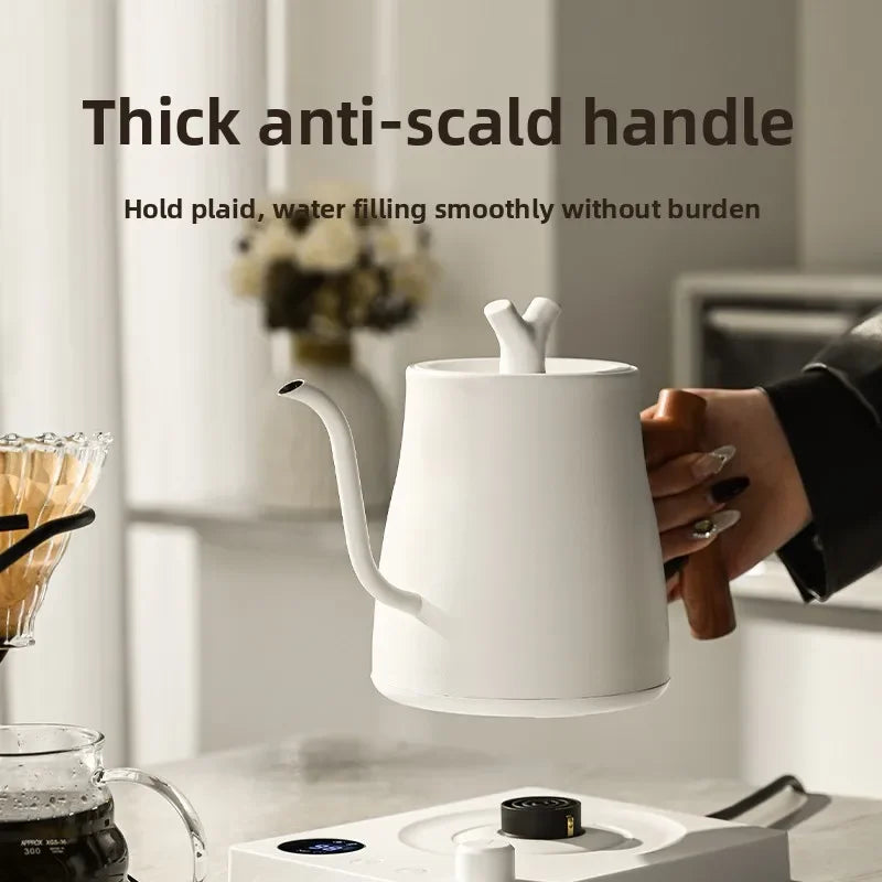 1000W Electric Gooseneck Kettle – 1L Stainless Steel Coffee & Tea Pot